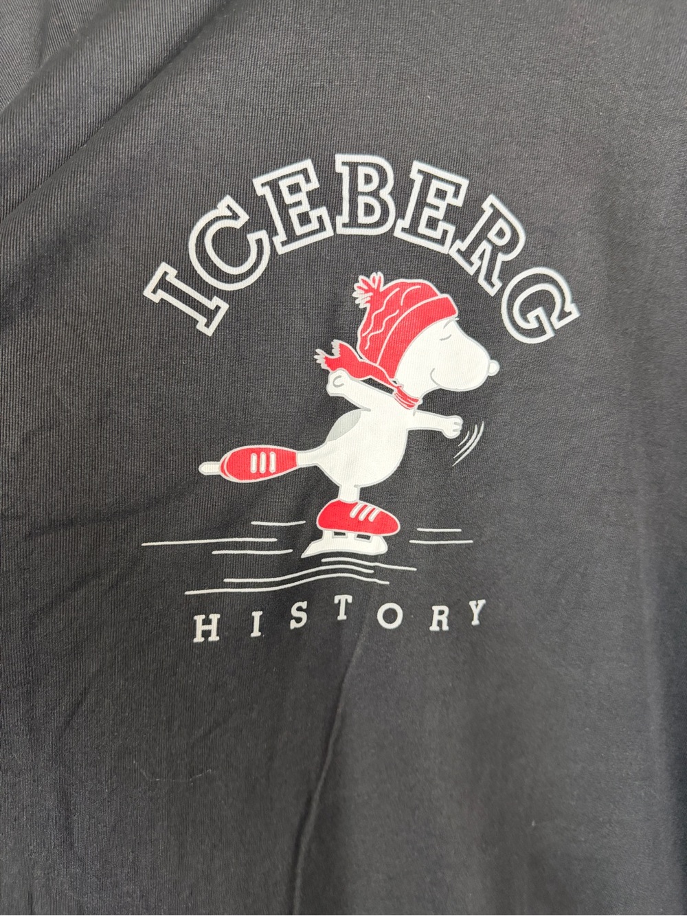 Iceberg NWT Snoopy Black Long Sleeve Shirt Made In Italy - Picture 3 of 7